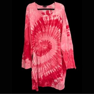 Just Love 100% Cotton Pink Tie-Dye Tunic